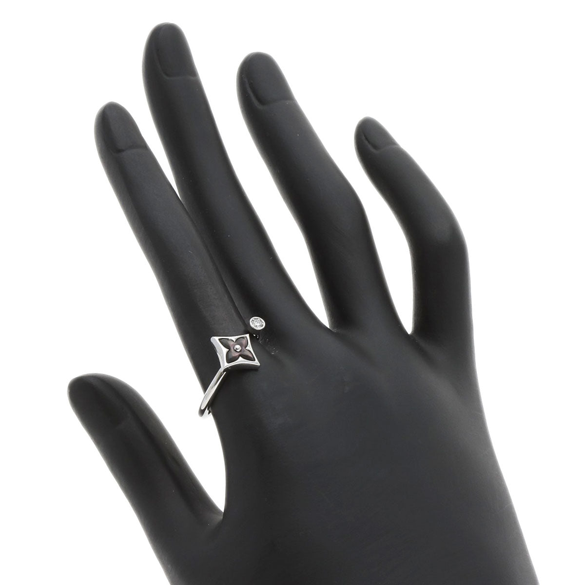 LOUIS VUITTON Bergster Blossom Mini #57 Ring K18 White Gold Ladies [Used]