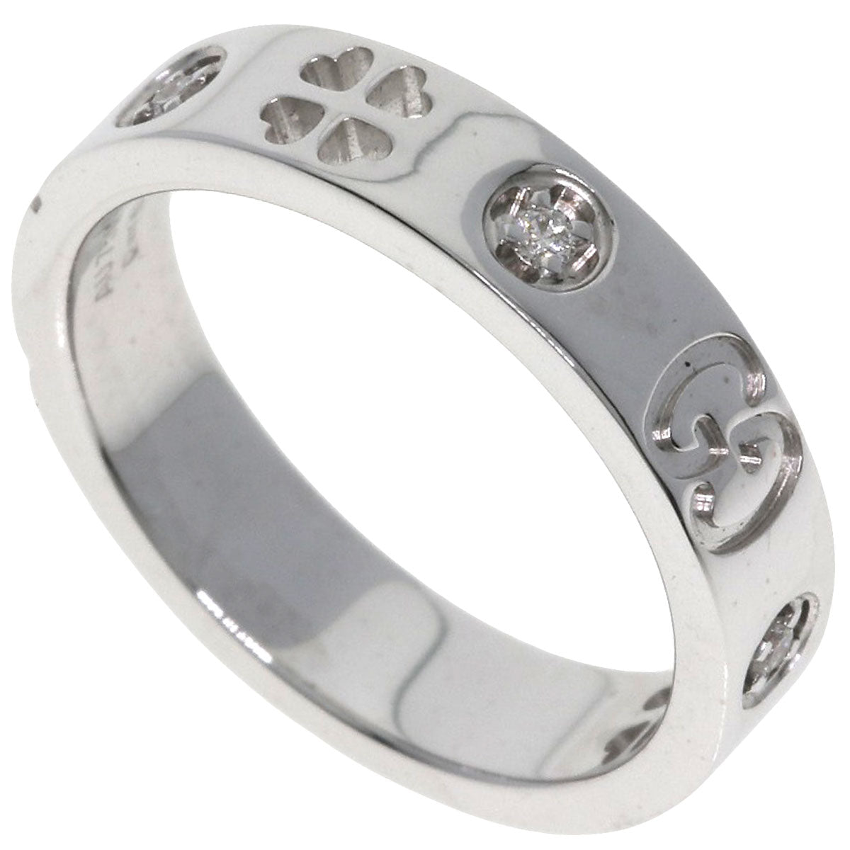 GUCCI Icon Amor Forever Diamond Ring K18 White Gold Ladies [Used]
