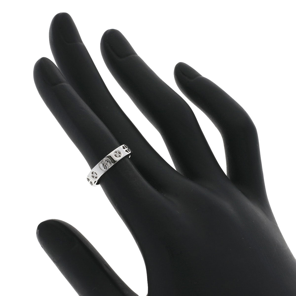 GUCCI Icon Amor Forever Diamond Ring K18 White Gold Ladies [Used]