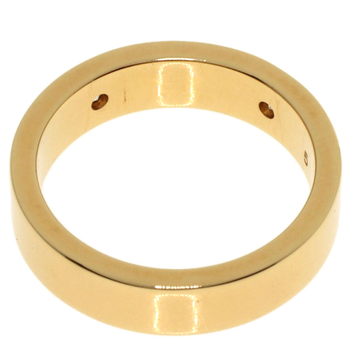 GUCCI Icon print 2P Diamond # 5 Ring K18 Yellow Gold Ladies [Used]
