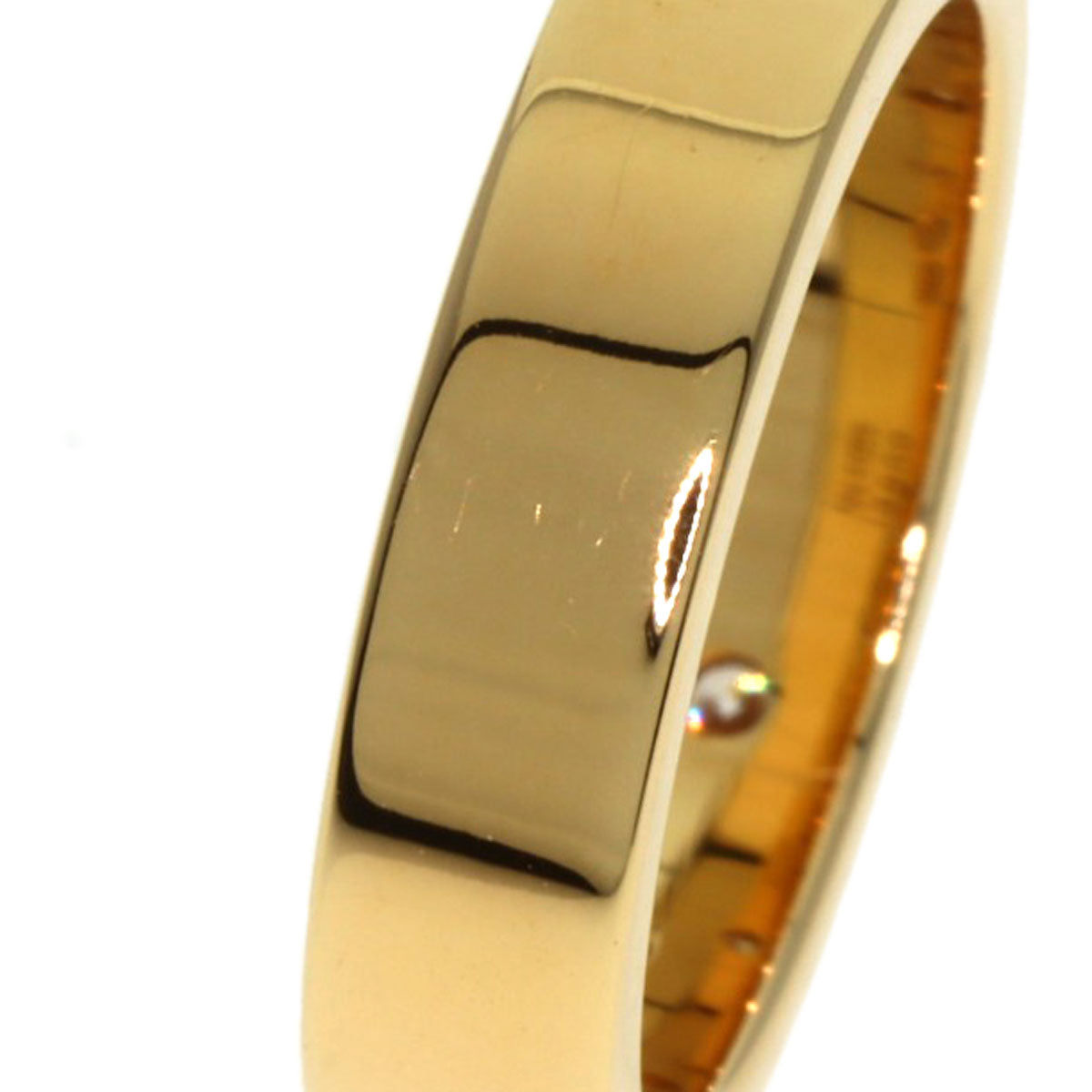 GUCCI Icon print 2P Diamond # 5 Ring K18 Yellow Gold Ladies [Used]