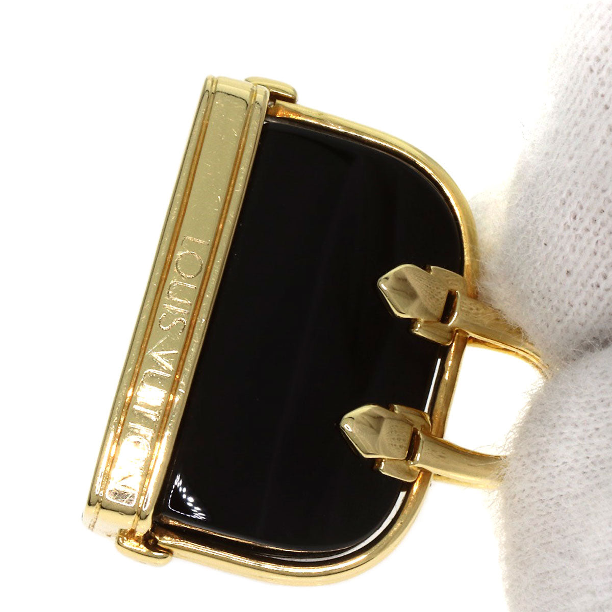 LOUIS VUITTON Alma Onyx Charm Pendant top K18 Yellow Gold Ladies [Used]