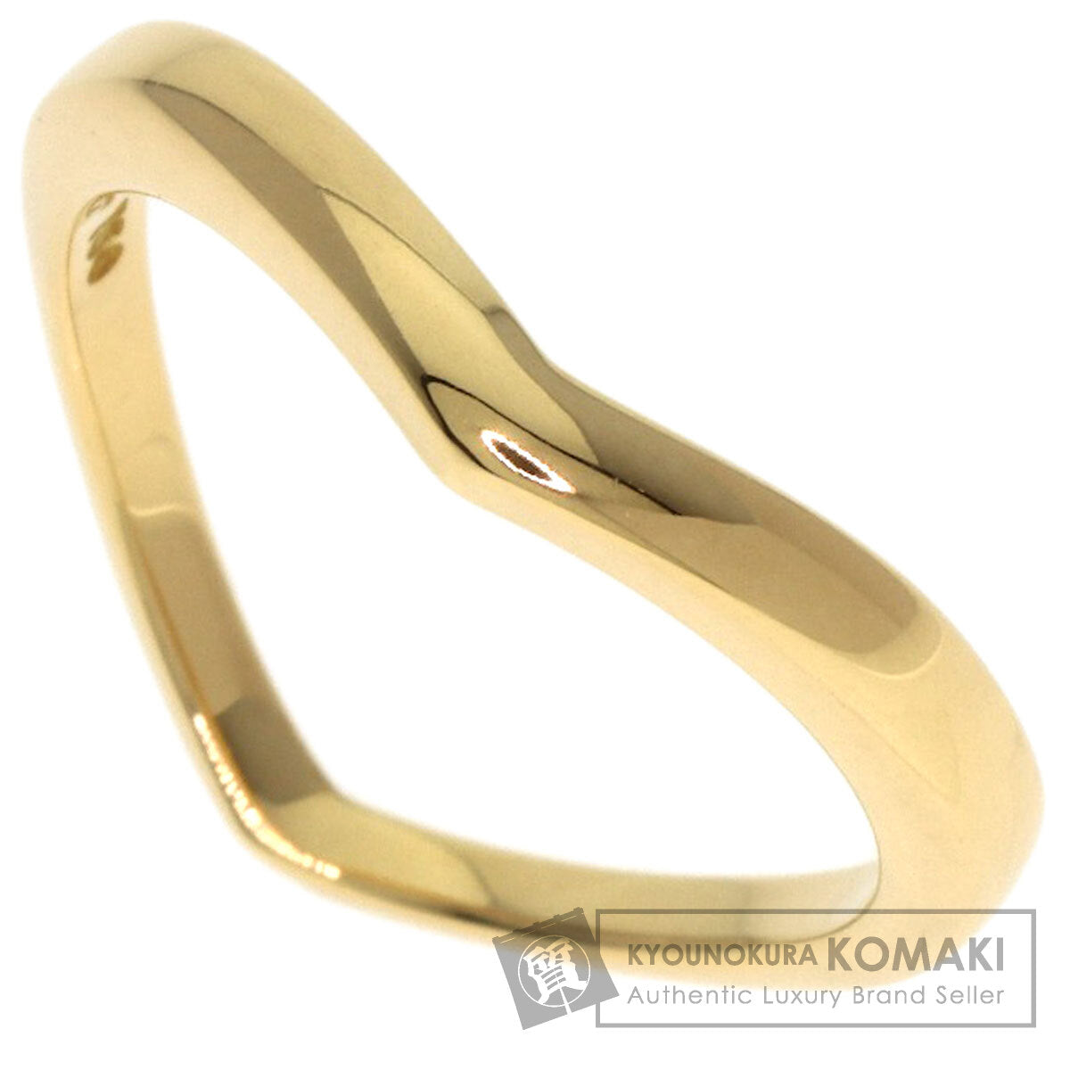 TIFFANY&Co. V band Ring K18 Yellow Gold Ladies [Used]