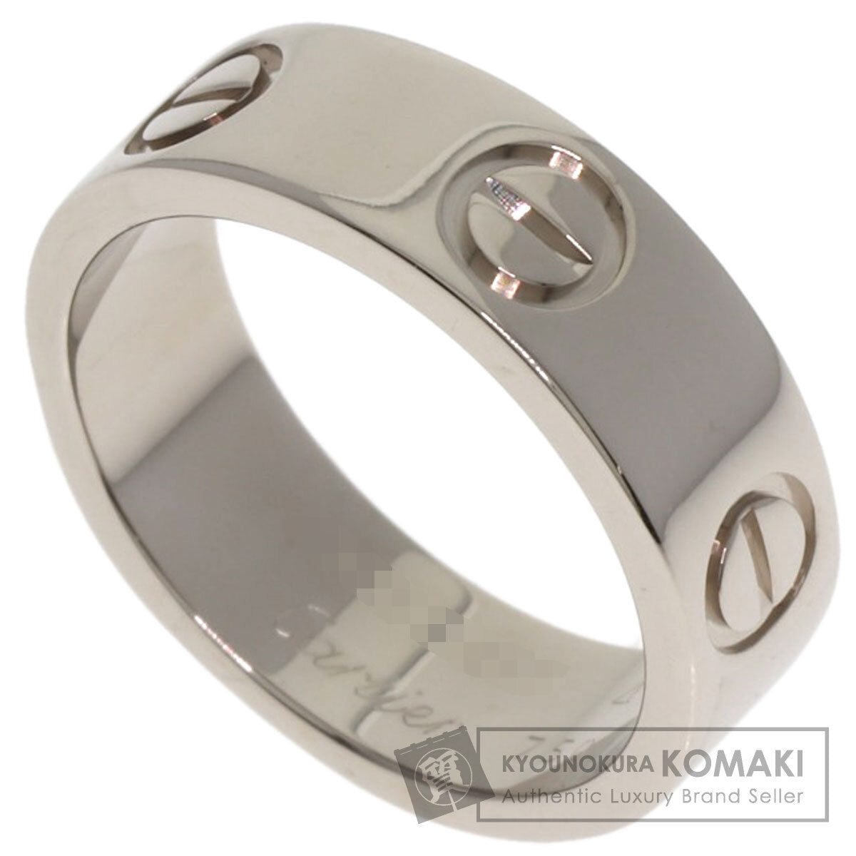 CARTIER love ring #48 Ring K18 White Gold Ladies [Used]