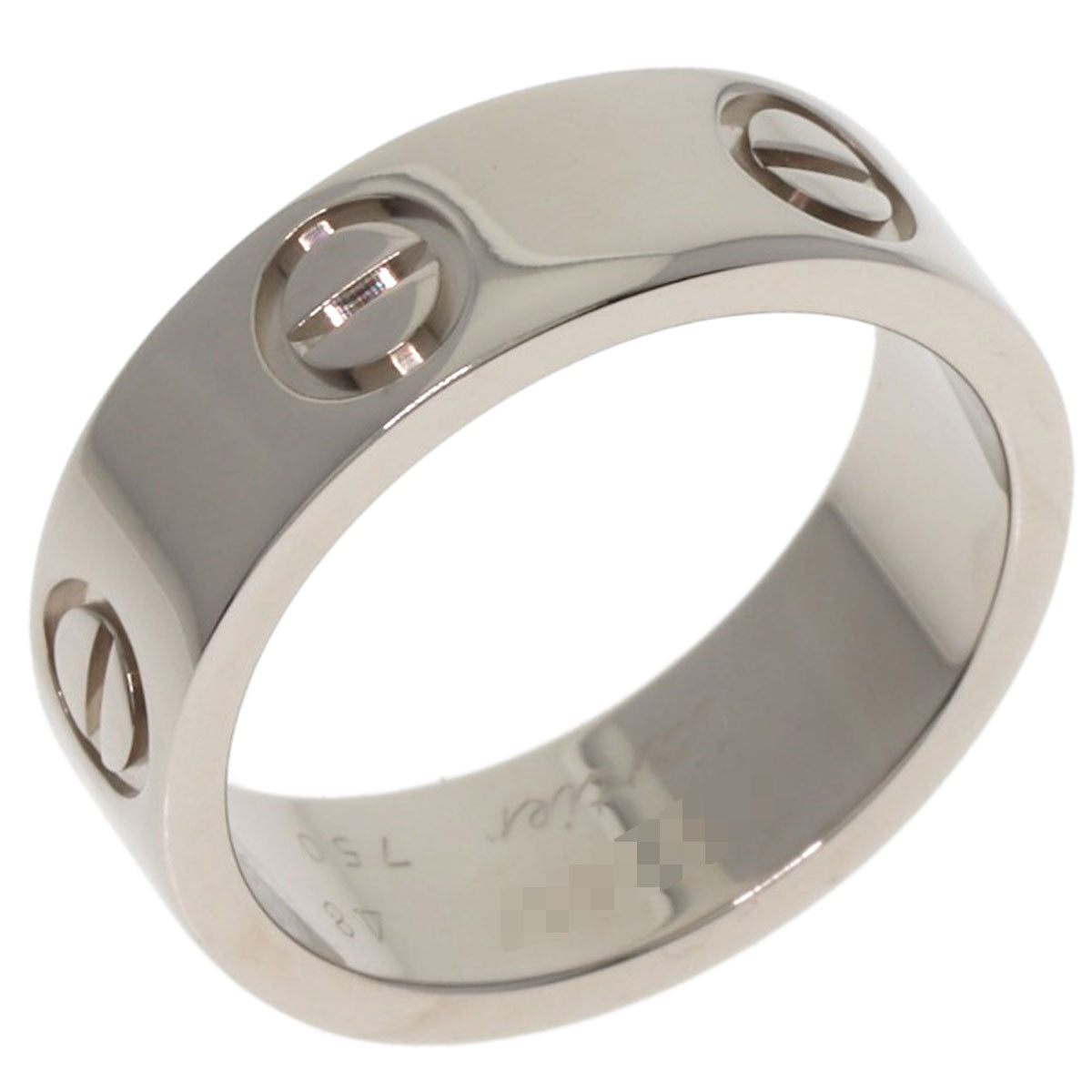 CARTIER love ring #48 Ring K18 White Gold Ladies [Used]