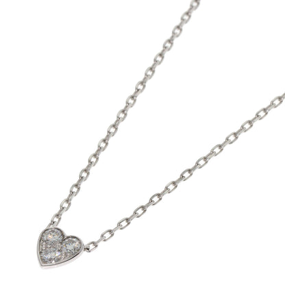 CARTIER Mini Heart of Cartier Diamond Necklace K18 White Gold Ladies [Used]