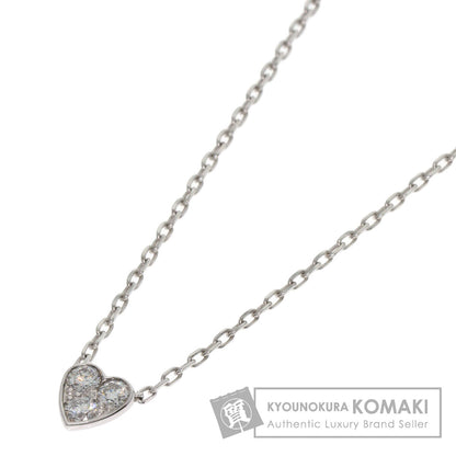 CARTIER Mini Heart of Cartier Diamond Necklace K18 White Gold Ladies [Used]