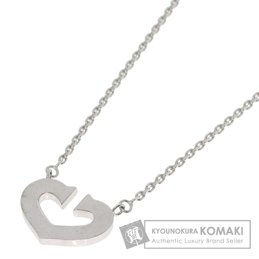 CARTIER C heart Necklace K18 White Gold Ladies [Used]