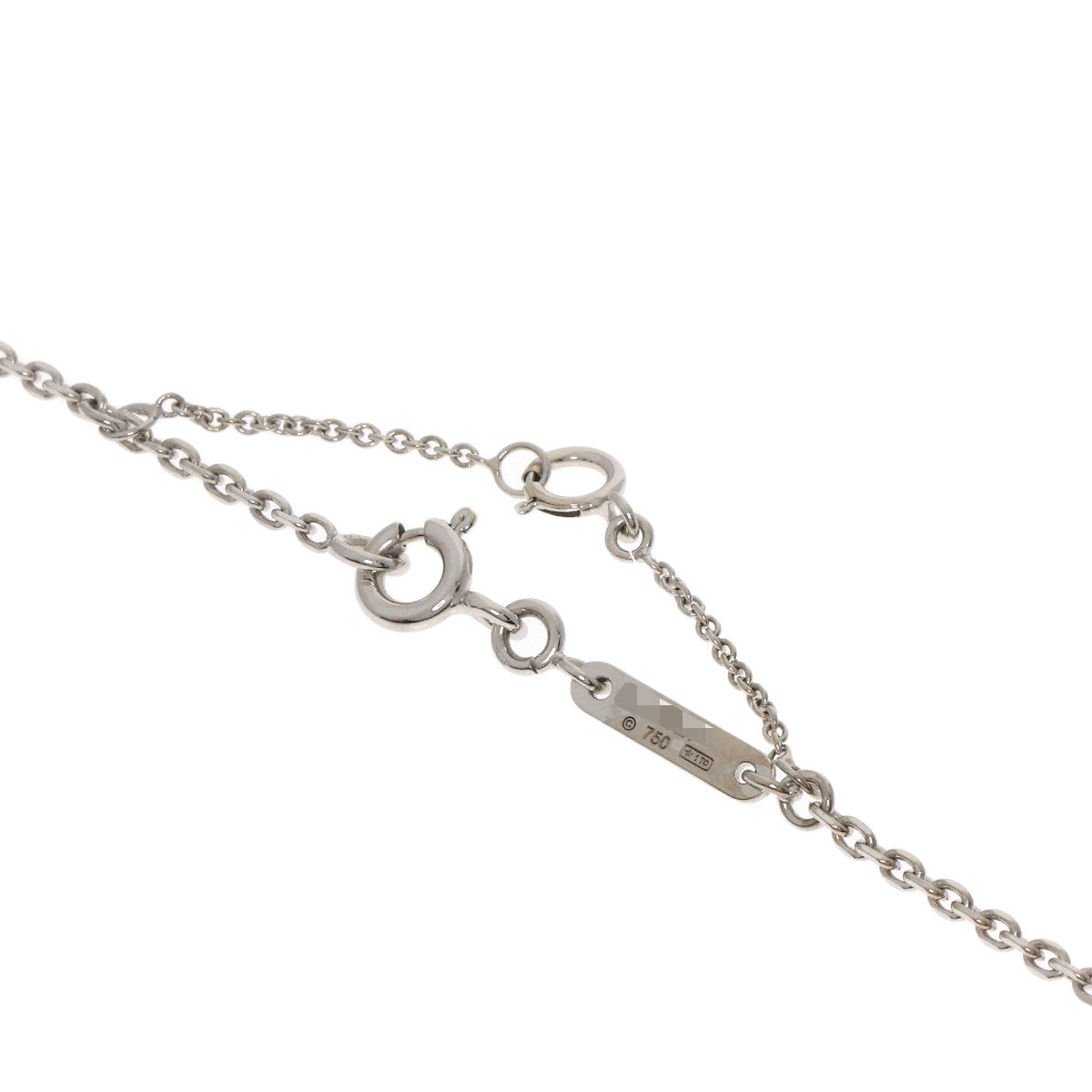 CARTIER C heart Necklace K18 White Gold Ladies [Used]