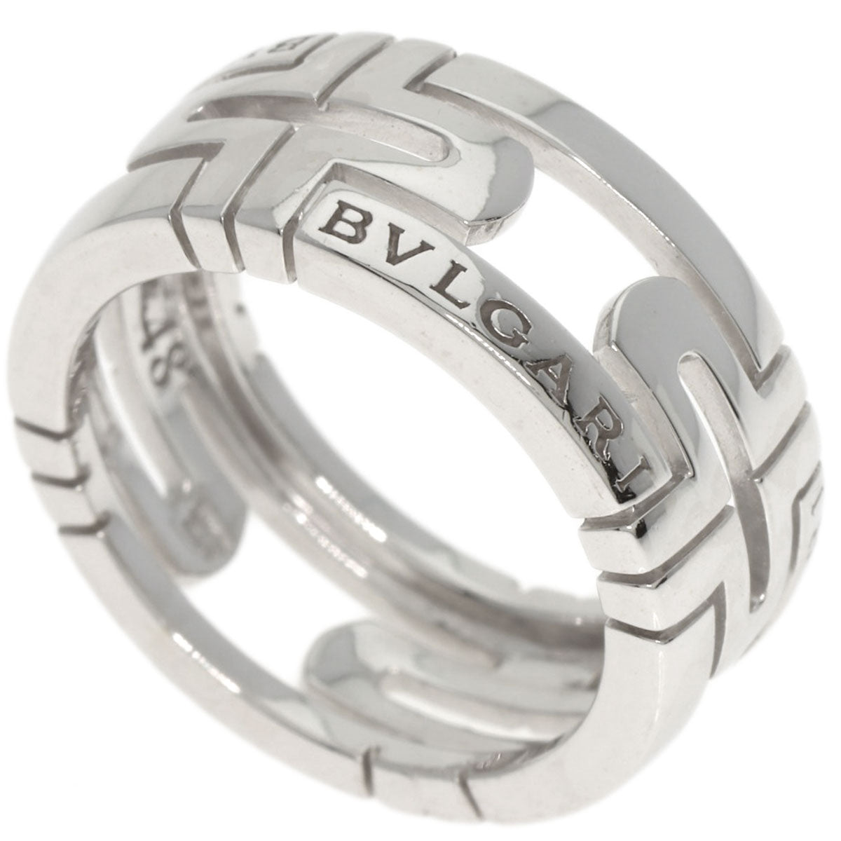 BVLGARI Parentesi Open #48 Ring K18 White Gold Ladies [Used]