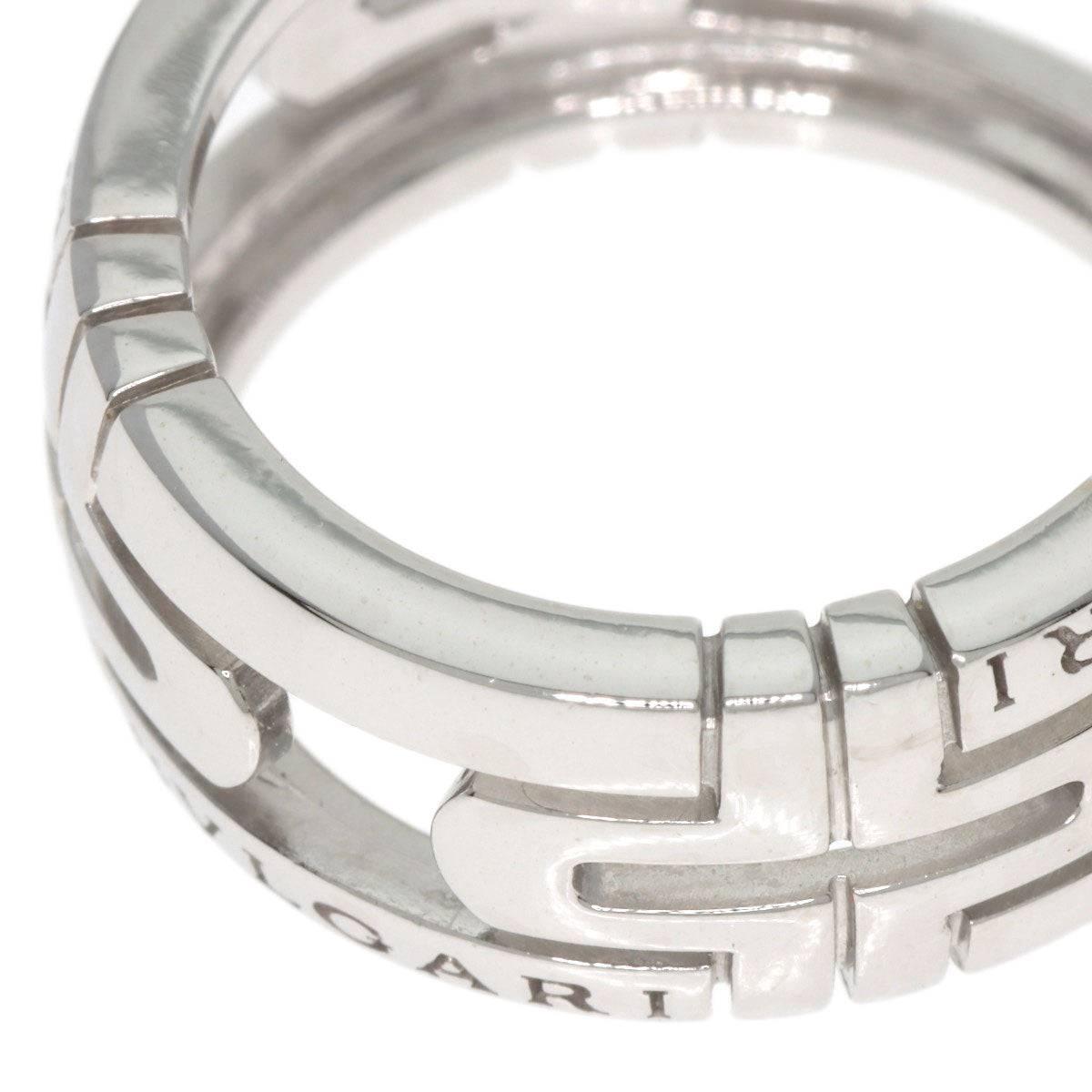 BVLGARI Parentesi Open #48 Ring K18 White Gold Ladies [Used]