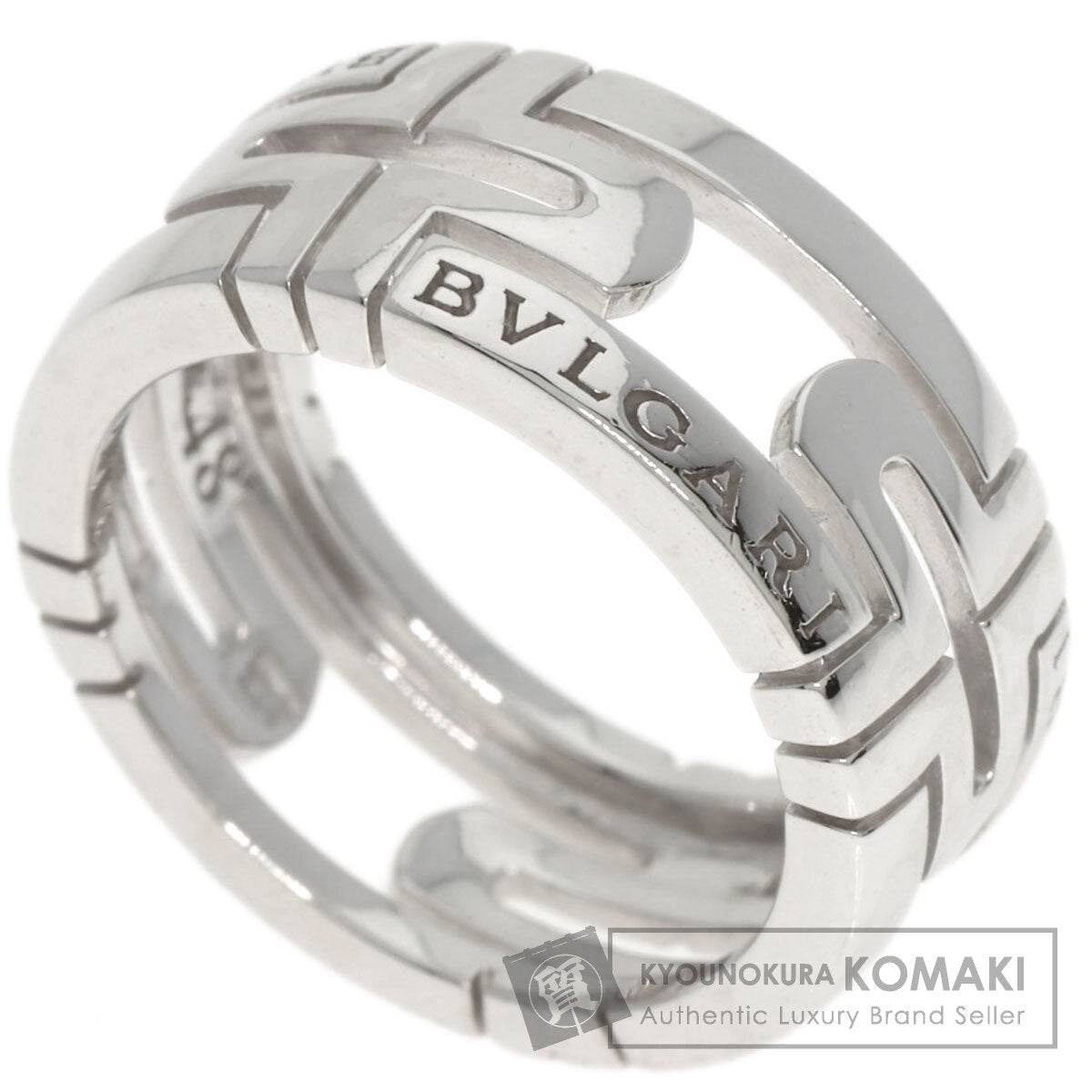 BVLGARI Parentesi Open #48 Ring K18 White Gold Ladies [Used]