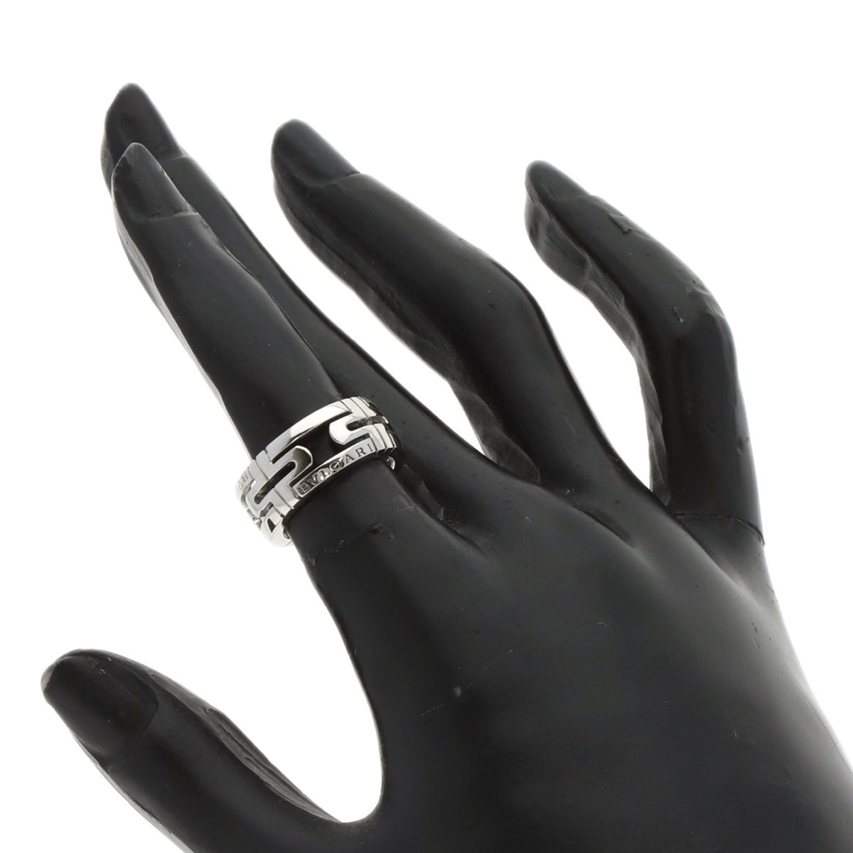 BVLGARI Parentesi Open #48 Ring K18 White Gold Ladies [Used]
