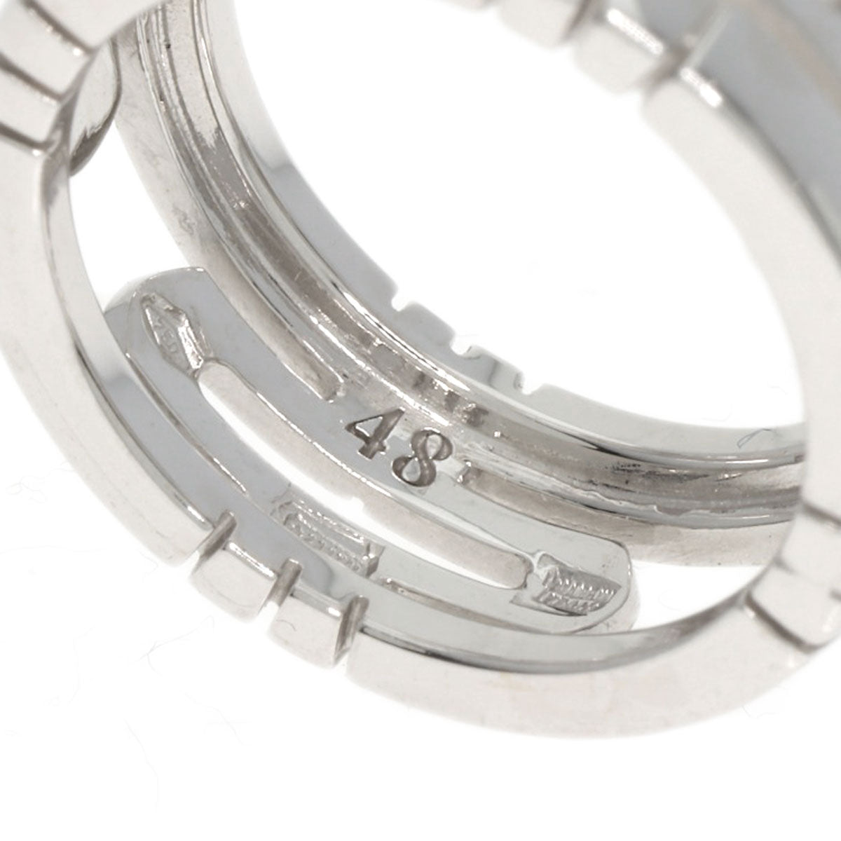BVLGARI Parentesi Open #48 Ring K18 White Gold Ladies [Used]
