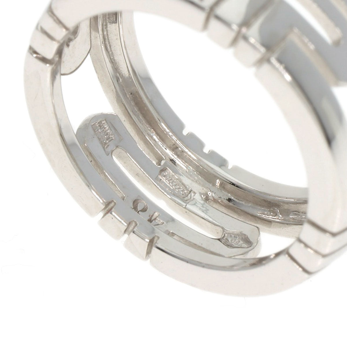BVLGARI Parentesi Open #48 Ring K18 White Gold Ladies [Used]
