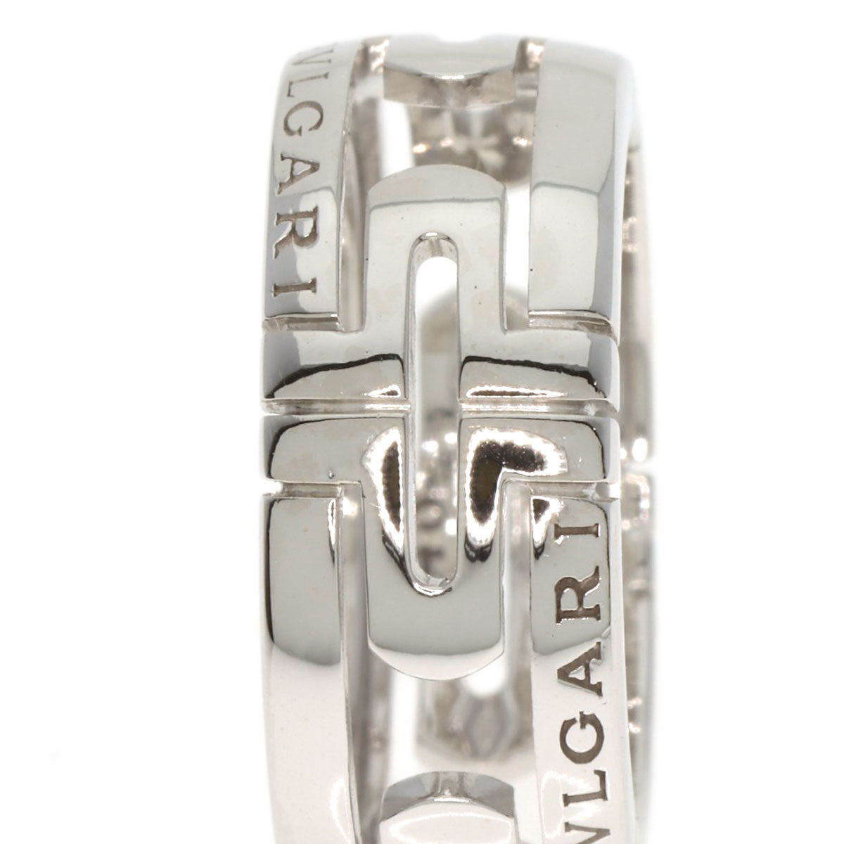 BVLGARI Parentesi Open #48 Ring K18 White Gold Ladies [Used]