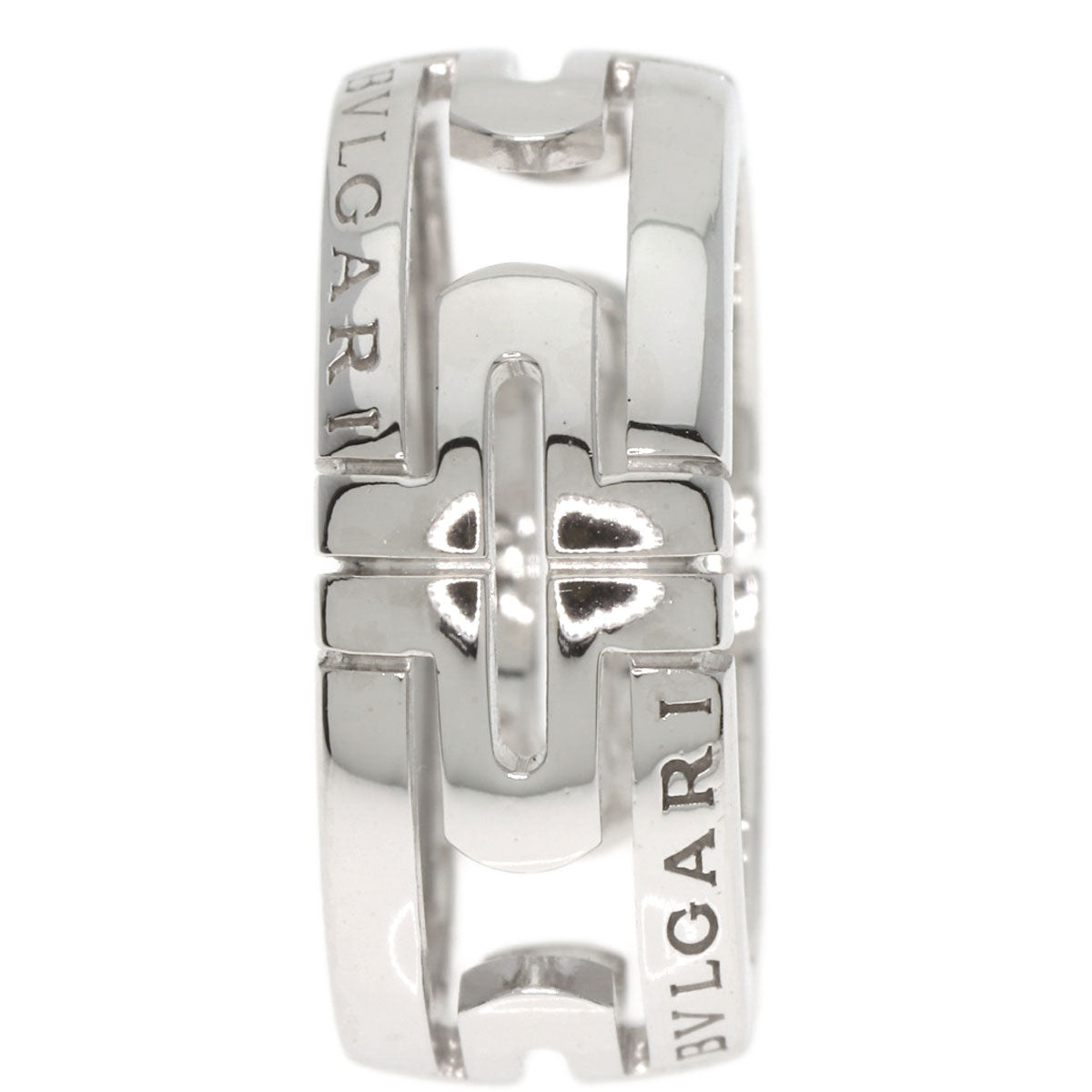BVLGARI Parentesi Open #48 Ring K18 White Gold Ladies [Used]