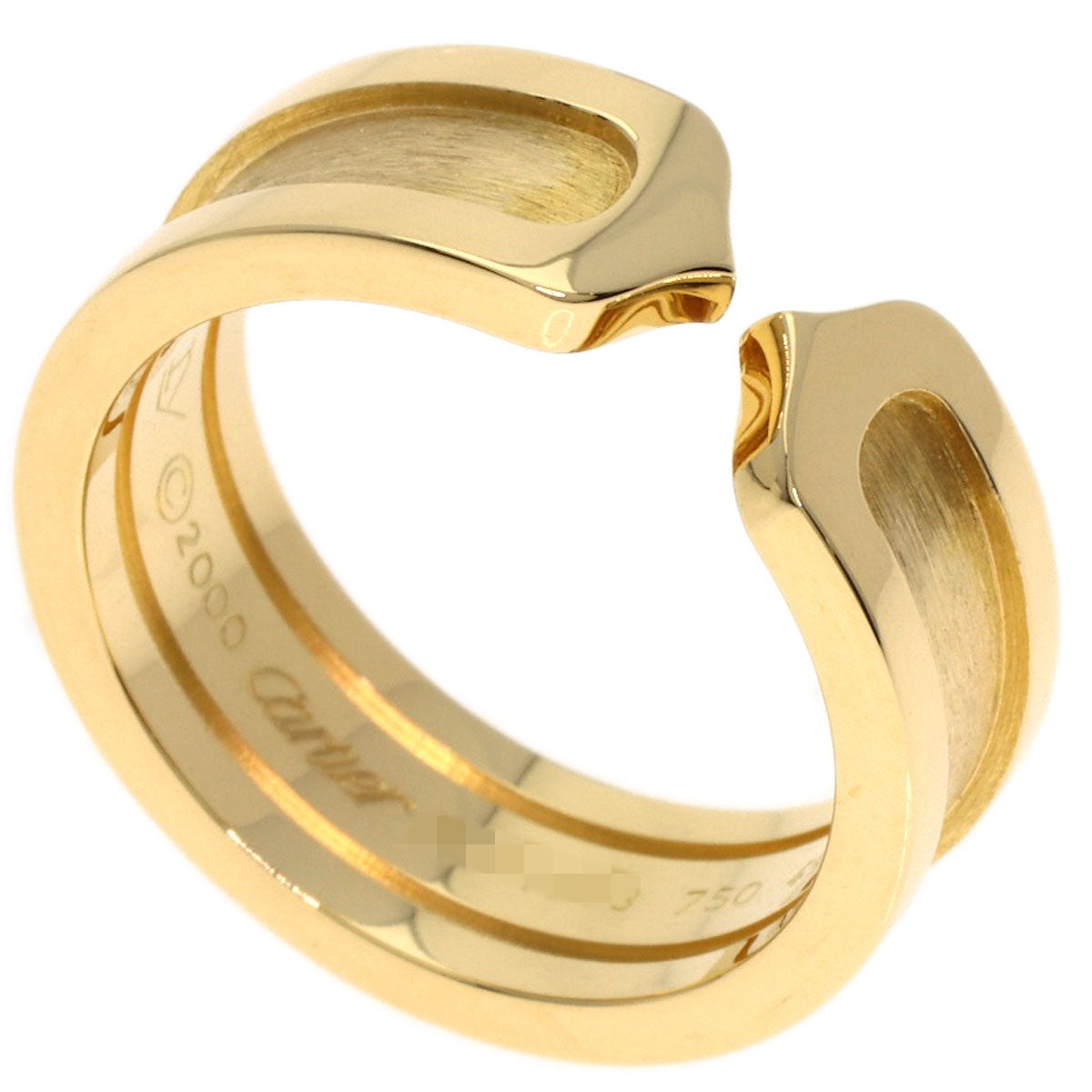 CARTIER C2 Ring SM #49 Ring K18 Yellow Gold Ladies [Used]
