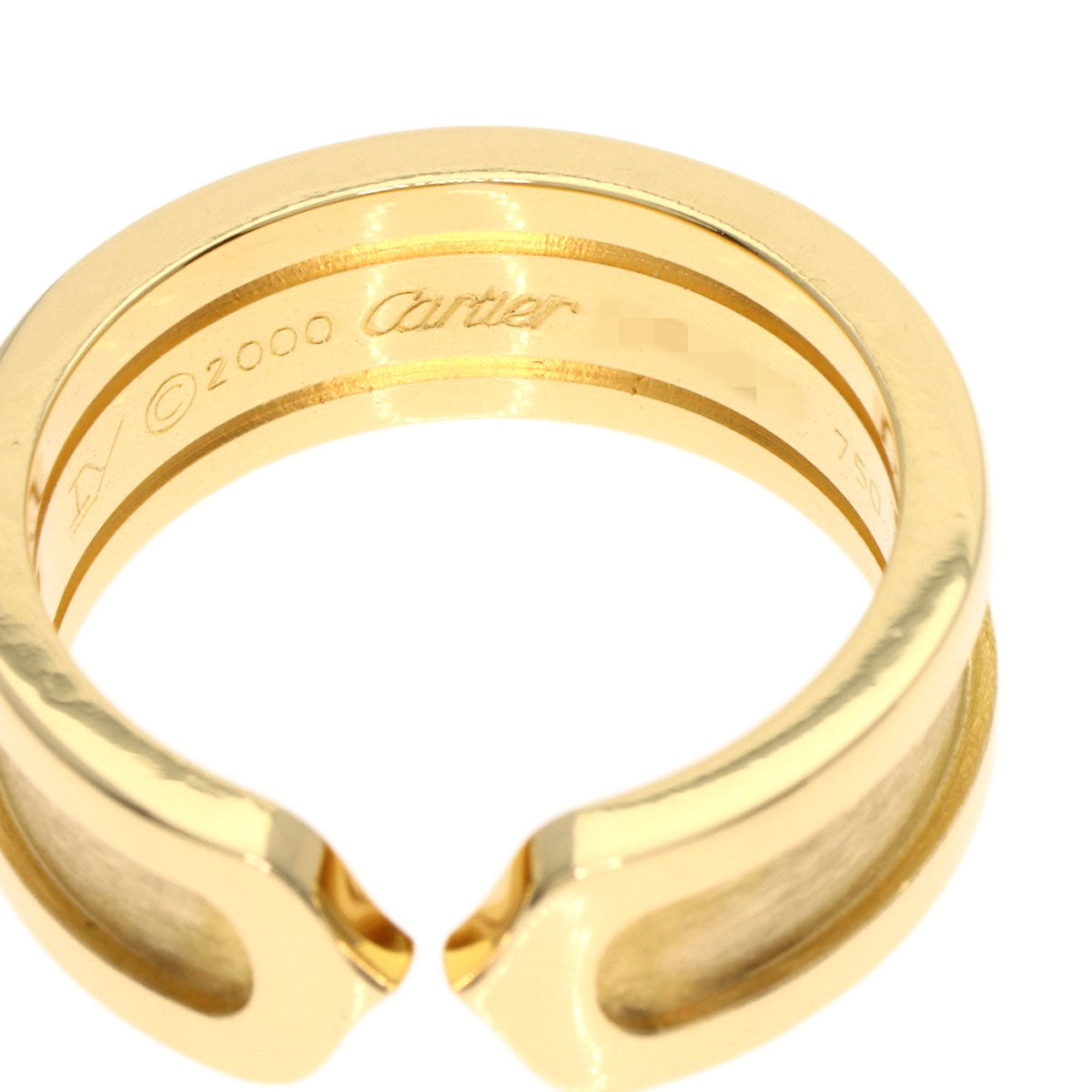 CARTIER C2 Ring SM #49 Ring K18 Yellow Gold Ladies [Used]