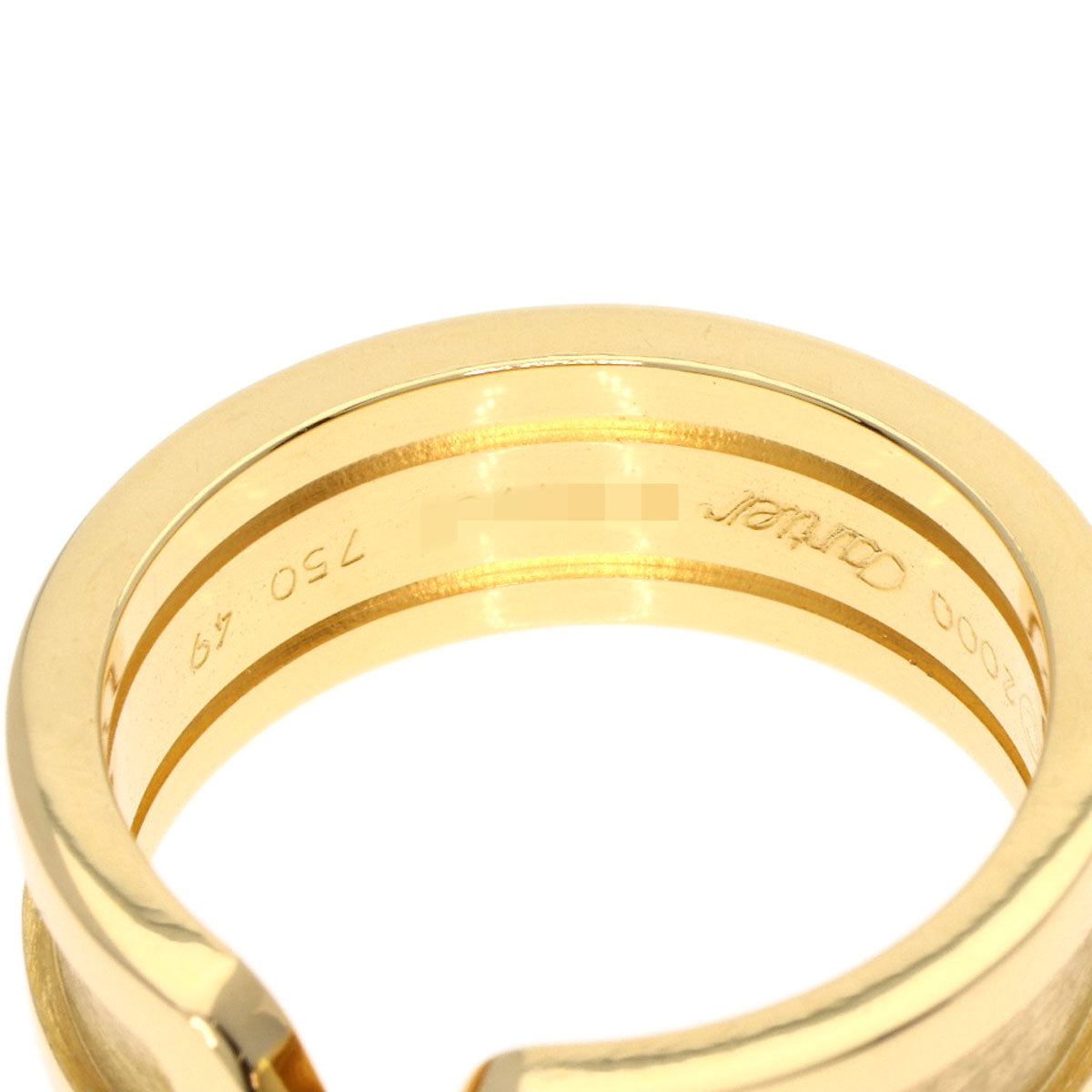 CARTIER C2 Ring SM #49 Ring K18 Yellow Gold Ladies [Used]