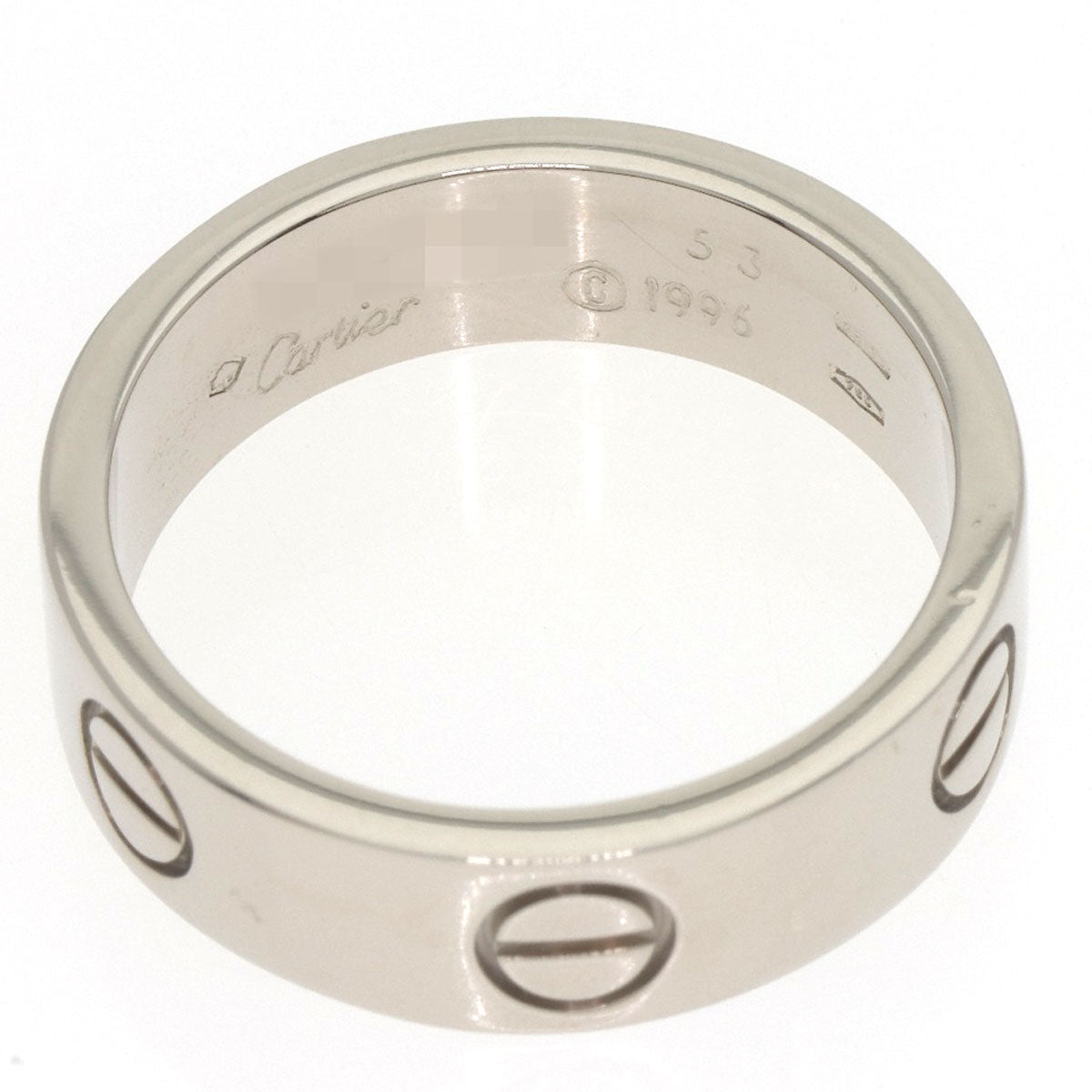 CARTIER love ring #53 Ring K18 White Gold Ladies [Used]
