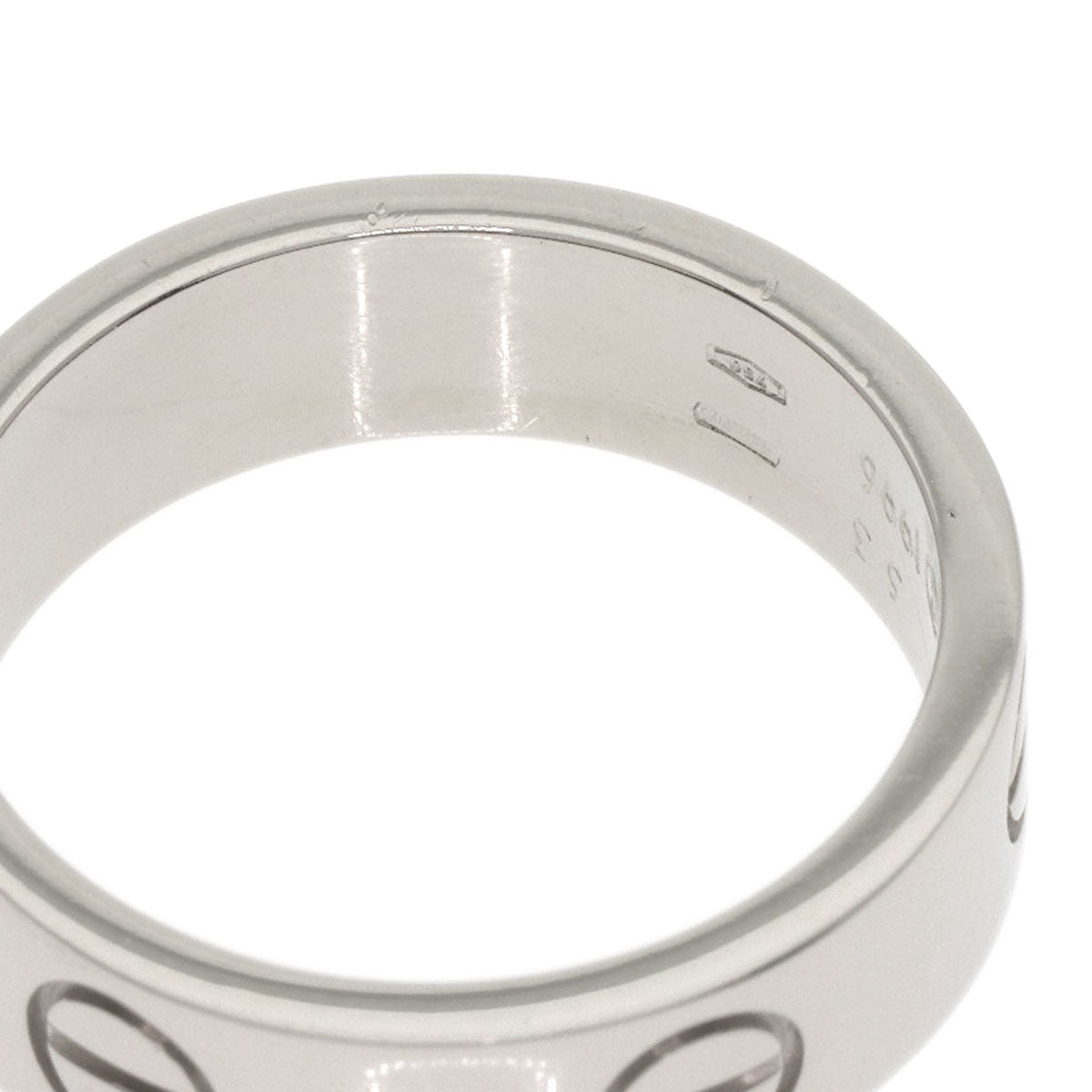 CARTIER love ring #53 Ring K18 White Gold Ladies [Used]