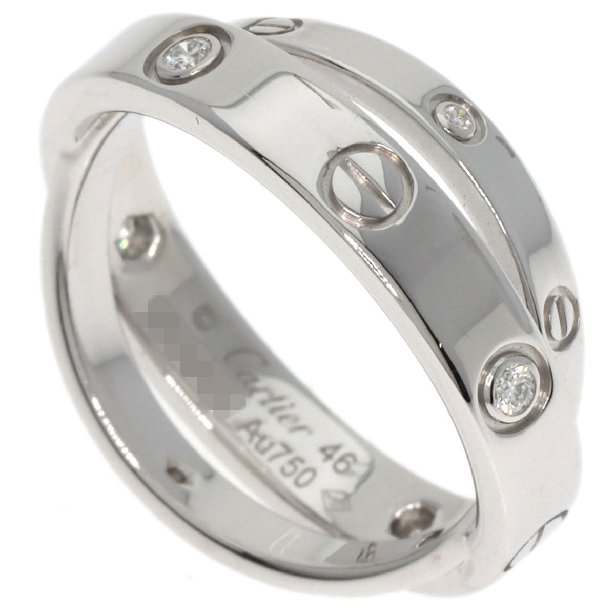 CARTIER Be Love 6P Diamond #46 Ring K18 White Gold Ladies [Used]