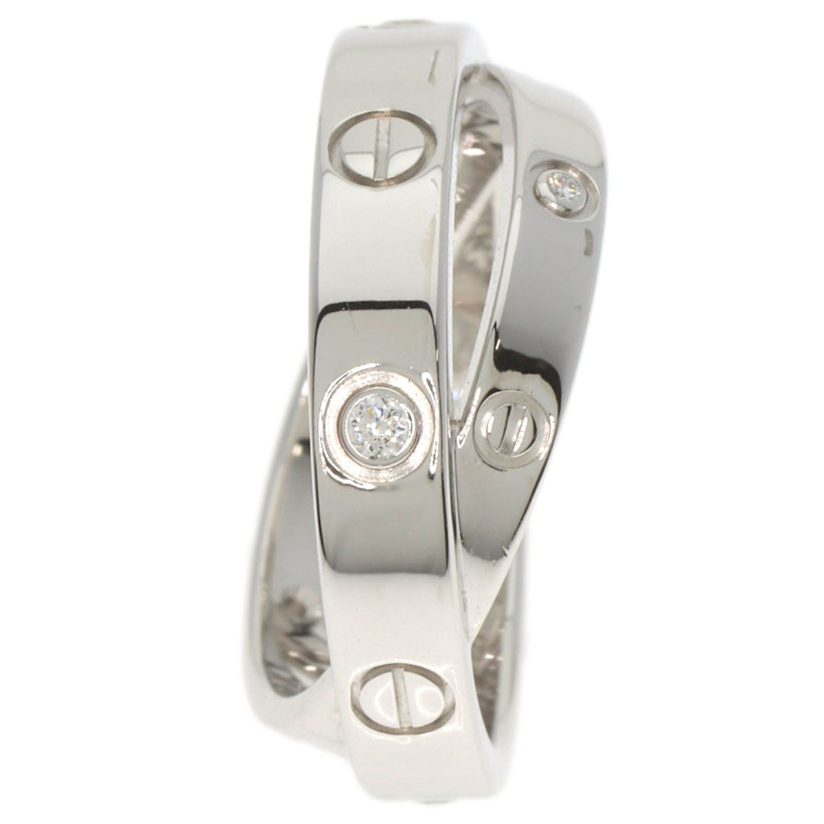 CARTIER Be Love 6P Diamond #46 Ring K18 White Gold Ladies [Used]