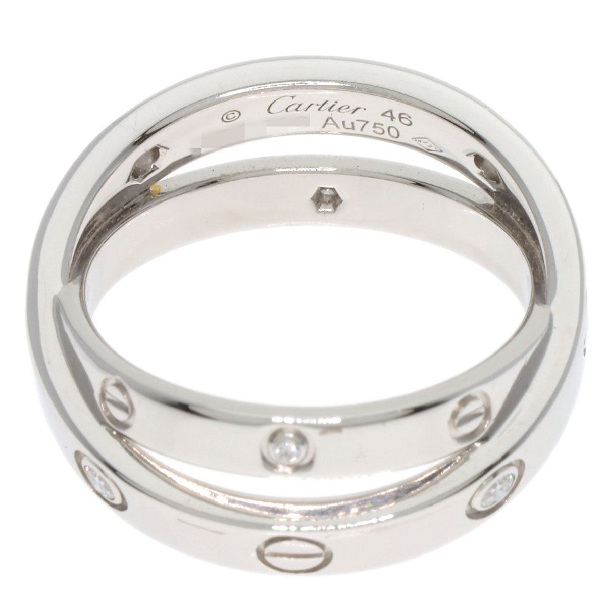 CARTIER Be Love 6P Diamond #46 Ring K18 White Gold Ladies [Used]
