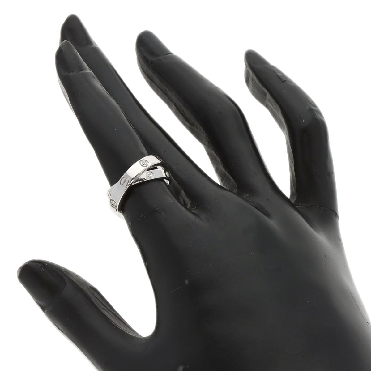 CARTIER Be Love 6P Diamond #46 Ring K18 White Gold Ladies [Used]