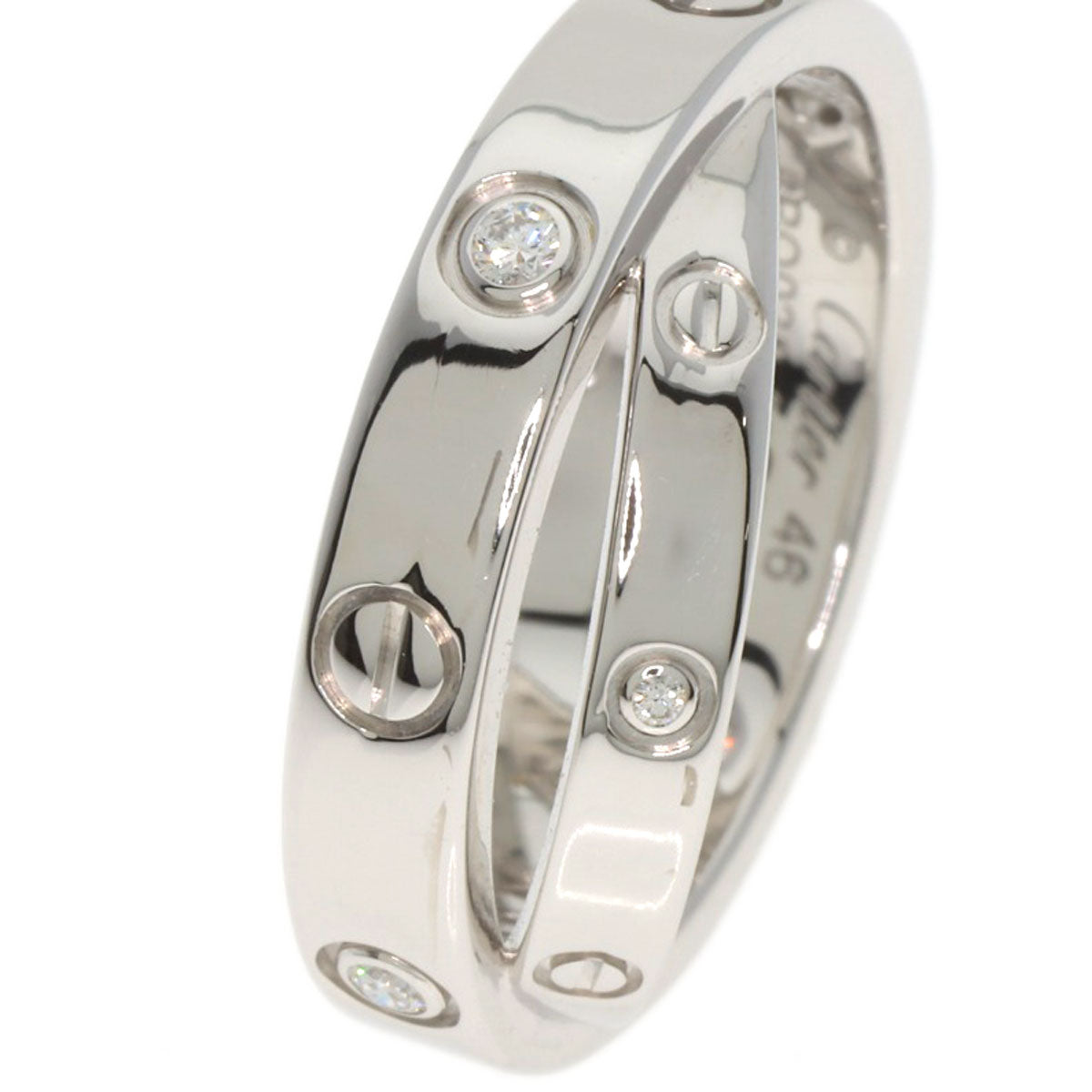 CARTIER Be Love 6P Diamond #46 Ring K18 White Gold Ladies [Used]