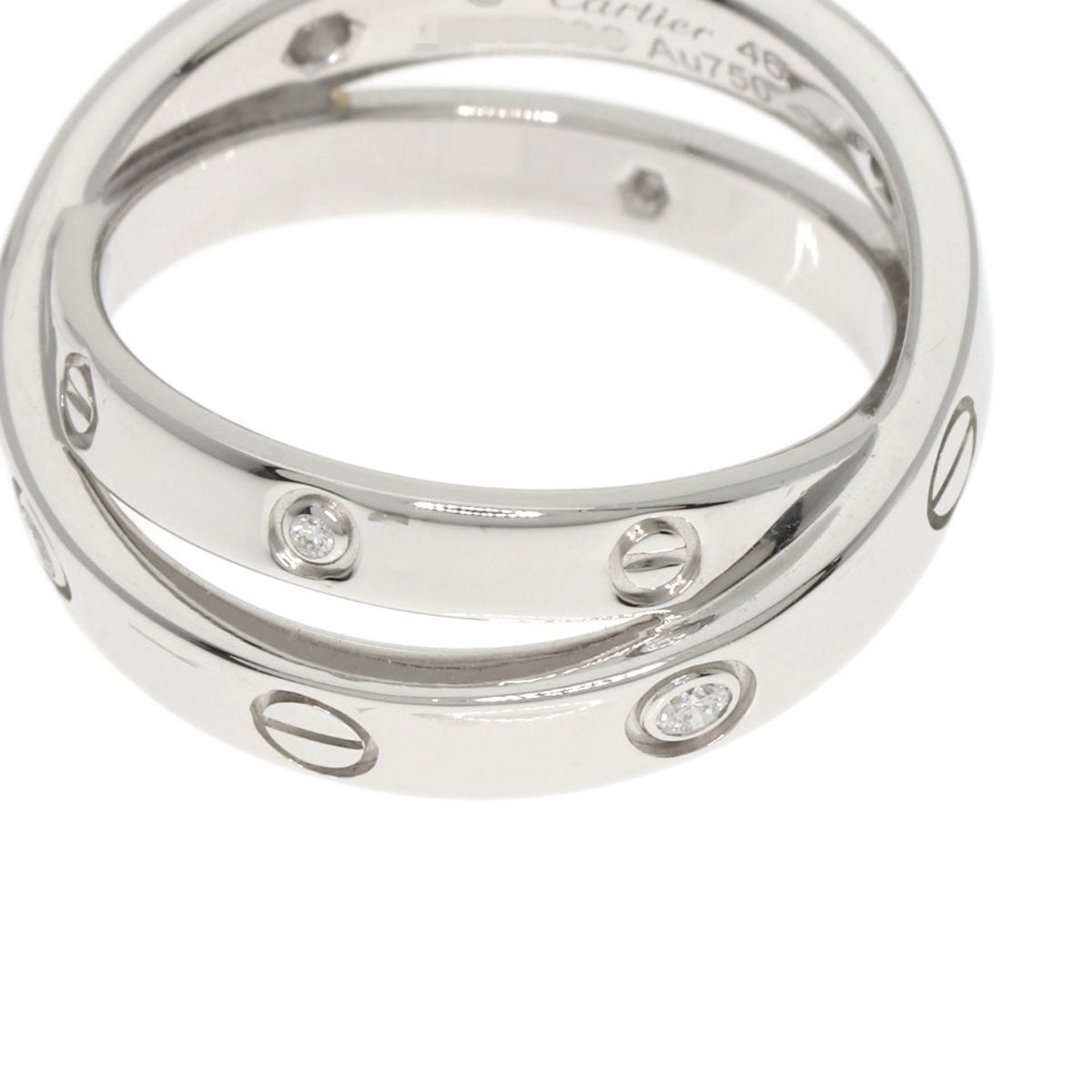 CARTIER Be Love 6P Diamond #46 Ring K18 White Gold Ladies [Used]