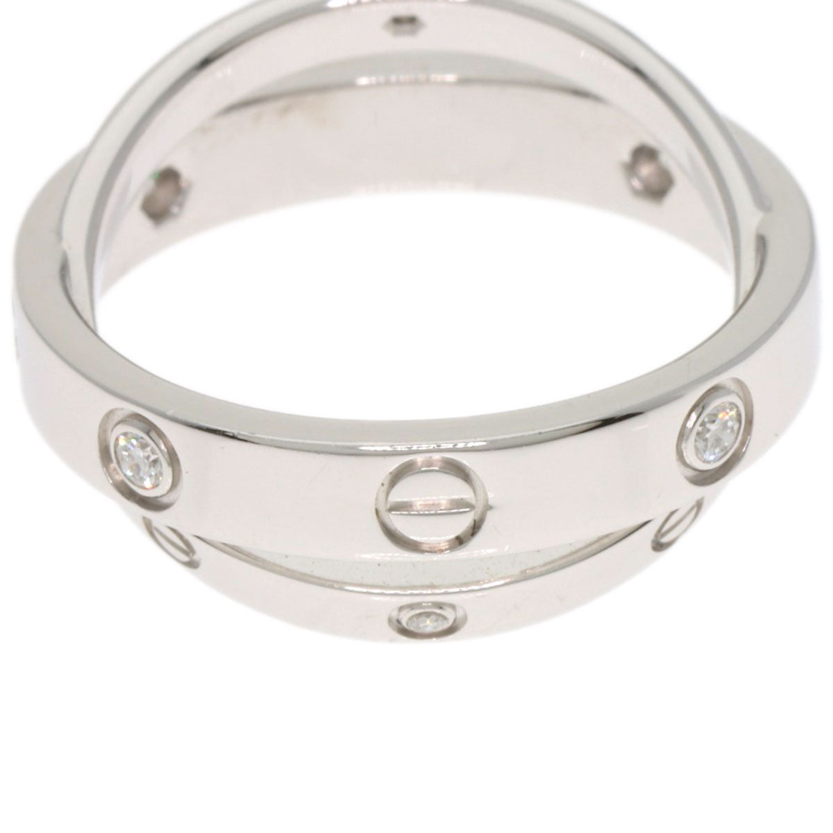 CARTIER Be Love 6P Diamond #46 Ring K18 White Gold Ladies [Used]