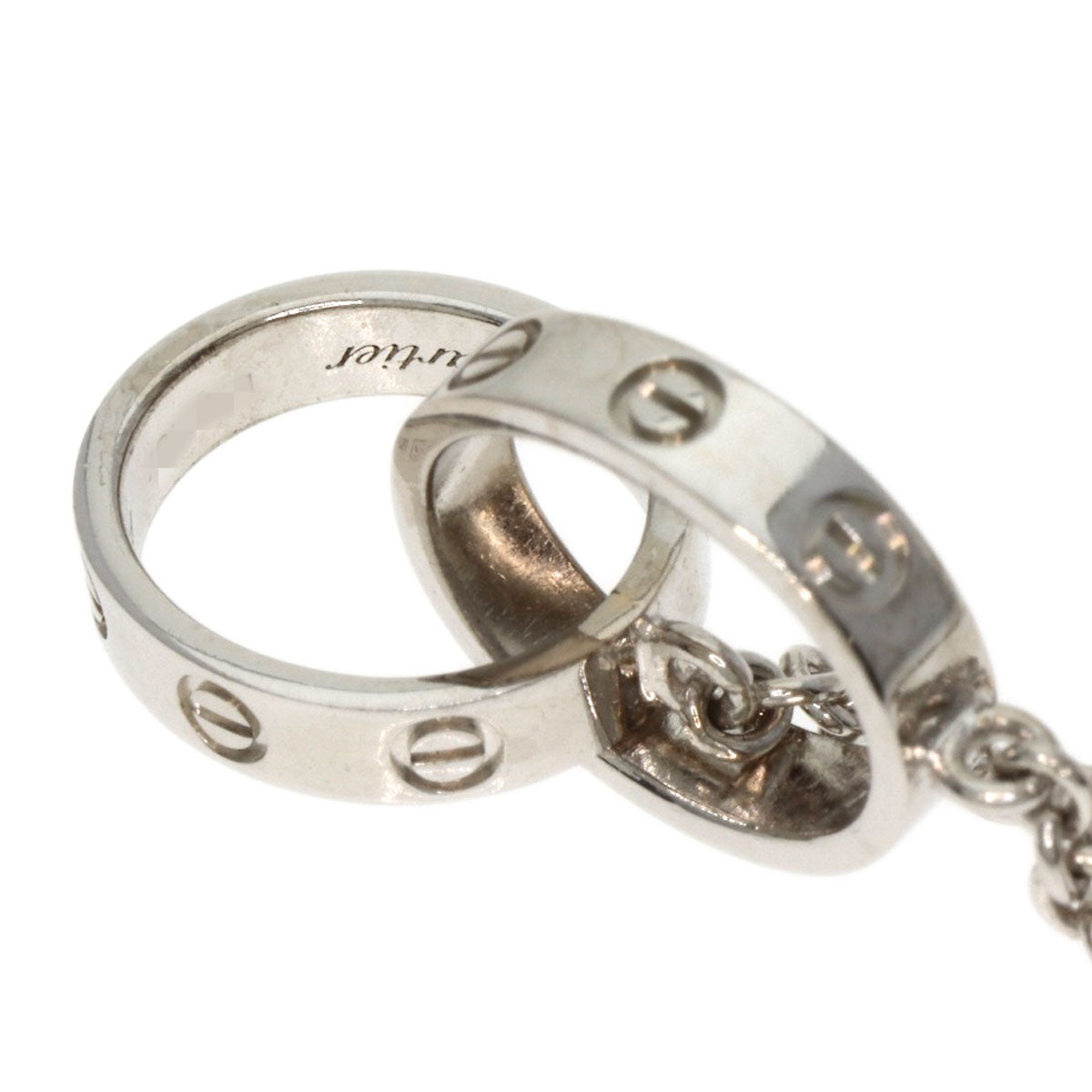 CARTIER baby love Necklace K18 White Gold Ladies [Used]