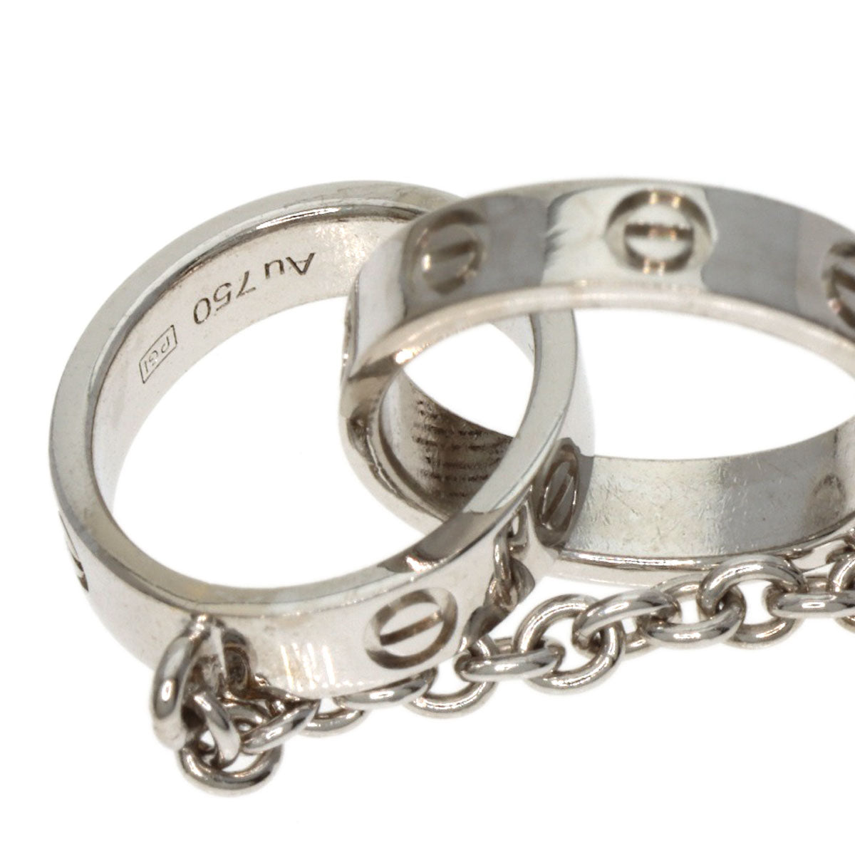 CARTIER baby love Necklace K18 White Gold Ladies [Used]