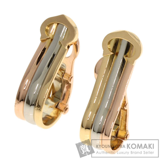CARTIER 2C Earring K18 Yellow Gold K18 White GoldLadies [Used]