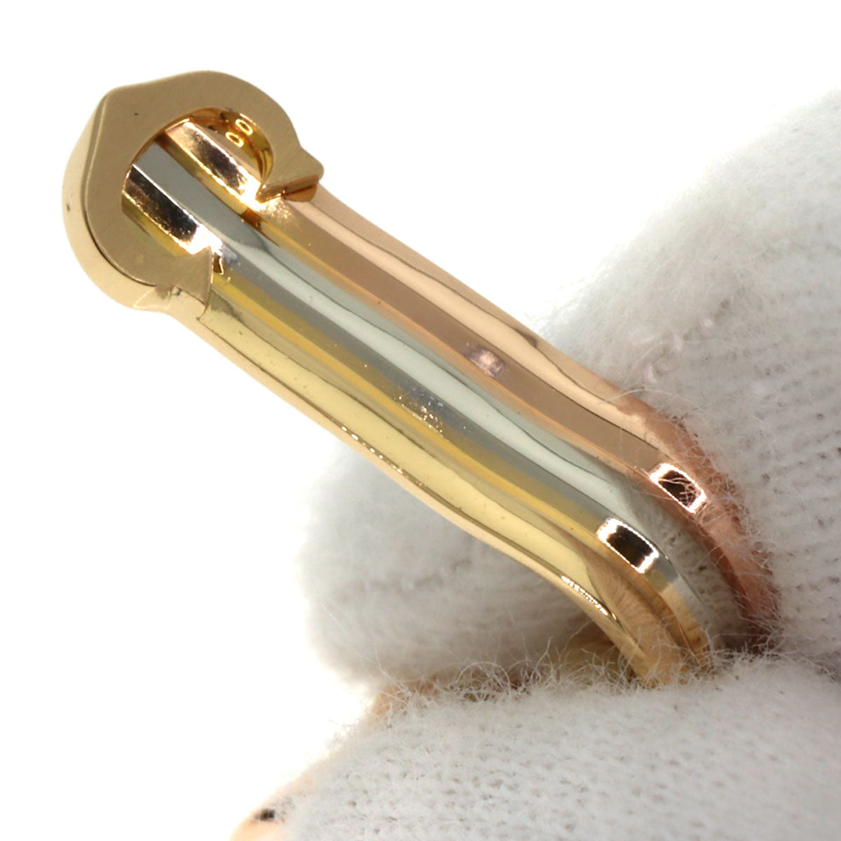 CARTIER 2C Earring K18 Yellow Gold K18 White GoldLadies [Used]