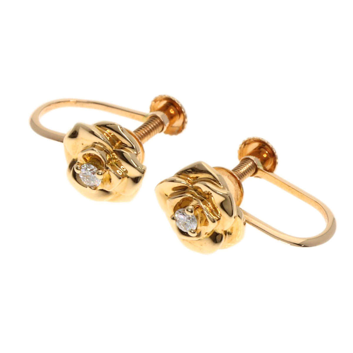 PIAGET Rose Diamond Earring K18 Pink Gold Ladies [Used]