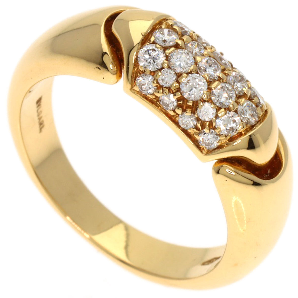 BVLGARI Chertaura Diamond Ring K18 Yellow Gold Ladies [Used]