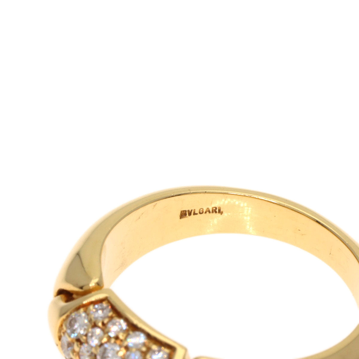 BVLGARI Chertaura Diamond Ring K18 Yellow Gold Ladies [Used]