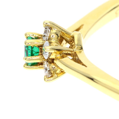 TIFFANY&Co. Buttercup Emerald Diamond Ring K18 Yellow Gold Ladies [Used]