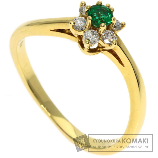 TIFFANY&Co. Buttercup Emerald Diamond Ring K18 Yellow Gold Ladies [Used]