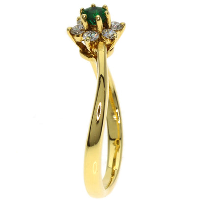 TIFFANY&Co. Buttercup Emerald Diamond Ring K18 Yellow Gold Ladies [Used]