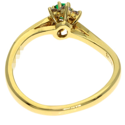TIFFANY&Co. Buttercup Emerald Diamond Ring K18 Yellow Gold Ladies [Used]