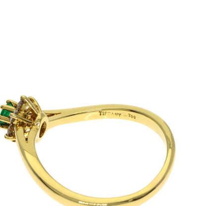 TIFFANY&Co. Buttercup Emerald Diamond Ring K18 Yellow Gold Ladies [Used]