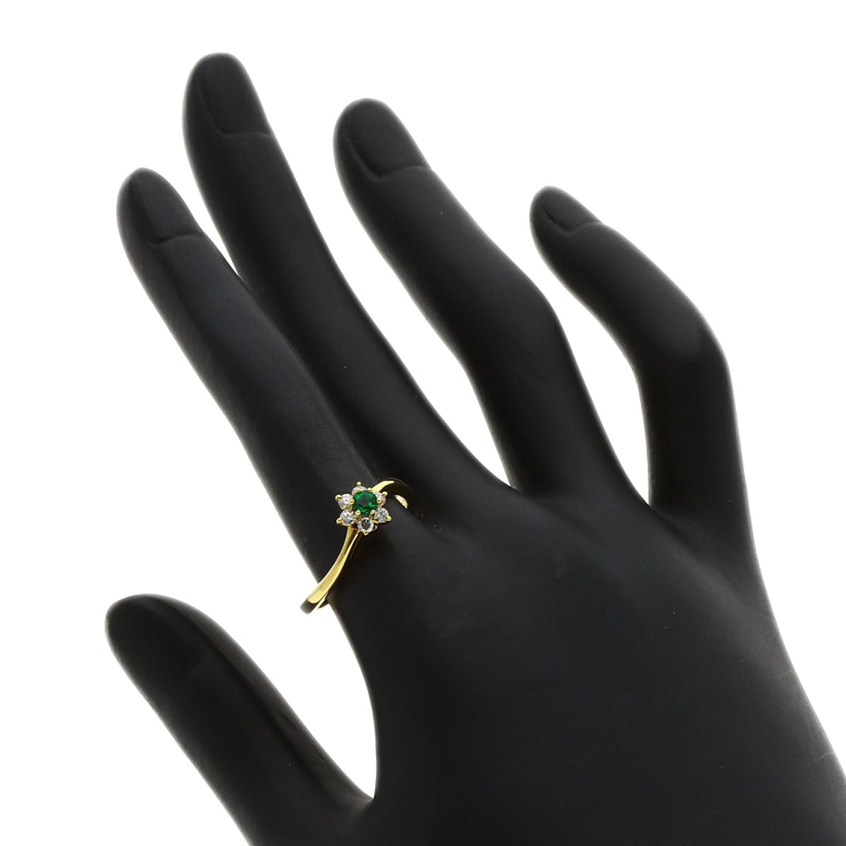 TIFFANY&Co. Buttercup Emerald Diamond Ring K18 Yellow Gold Ladies [Used]