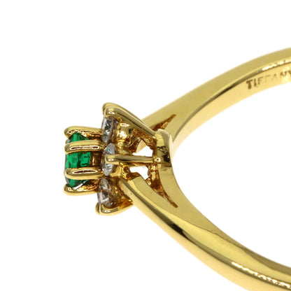 TIFFANY&Co. Buttercup Emerald Diamond Ring K18 Yellow Gold Ladies [Used]