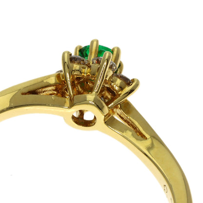 TIFFANY&Co. Buttercup Emerald Diamond Ring K18 Yellow Gold Ladies [Used]