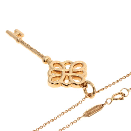 TIFFANY&Co. Notkey Diamond Necklace K18 Pink Gold Ladies [Used]