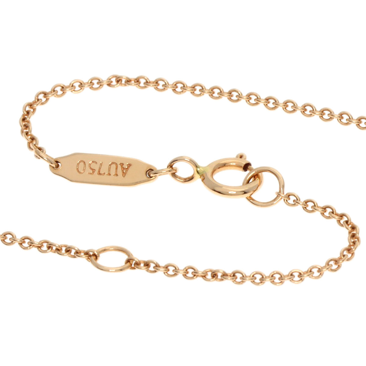 TIFFANY&Co. Notkey Diamond Necklace K18 Pink Gold Ladies [Used]